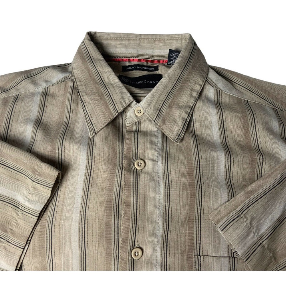 R&R Casual Luxury Microfiber Mens Shirt Size‎ L - Picture 3 of 6